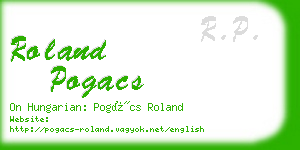 roland pogacs business card